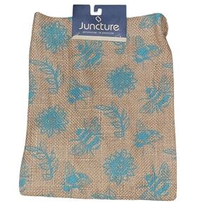 Messenger bag 100% Jute flower & bees graphics Length 10" Width 8" NWT